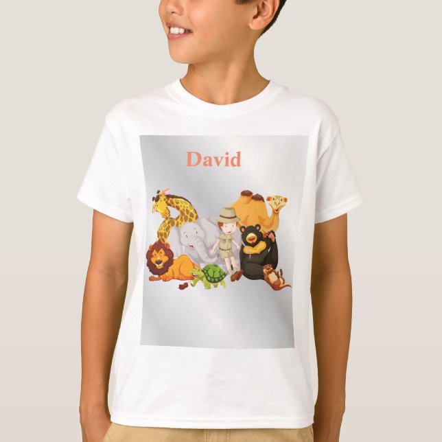 Personalizar T-Shirt com animais selvagens (Frente)