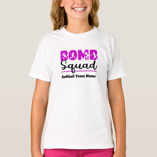 Personalizar T-Shirt da Equipe de Softball para Me (Frente)