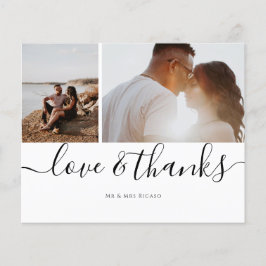 Personalizar três fotos com amor e obrigado