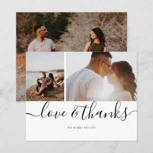 Personalizar três fotos com amor e obrigado