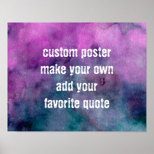 personalizar um poster de aquarela personalizado a