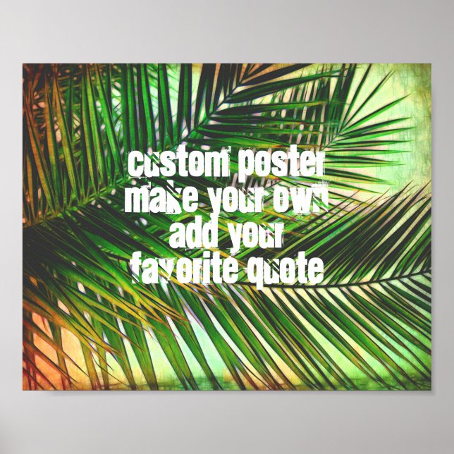 personalizar um poster personalizado tropical adic (Frente)