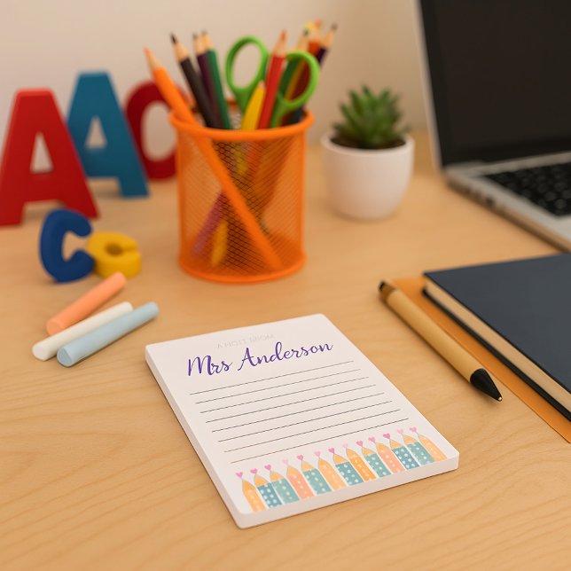 Personalizar Uma Nota Do Bloco De Notas Do Profess (Criador carregado)