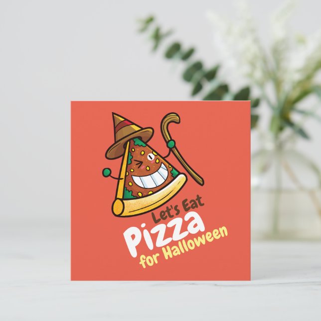 Personalizar Vamos Bonito no Convite de Pizza (Em pé/Frente)