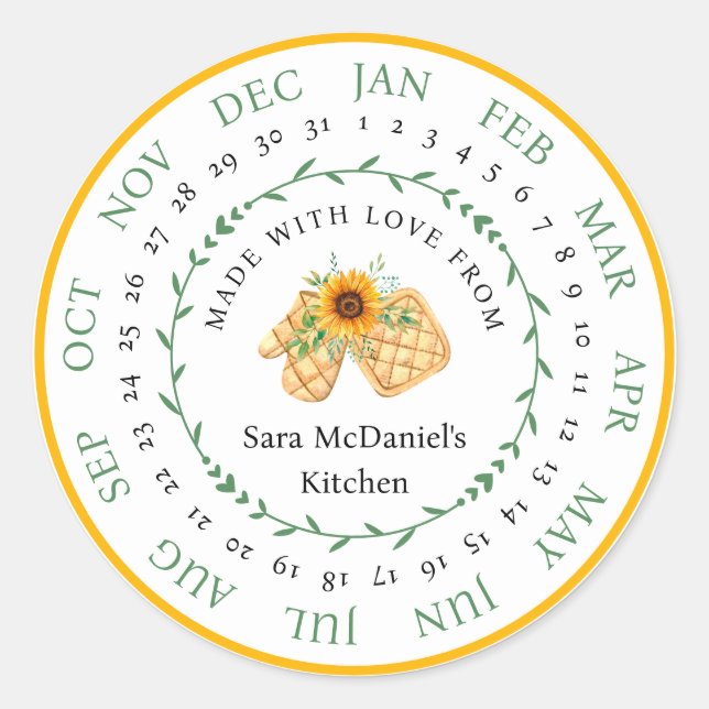 Personalizável feito com adesivo de Comida da Cozi (Frente)