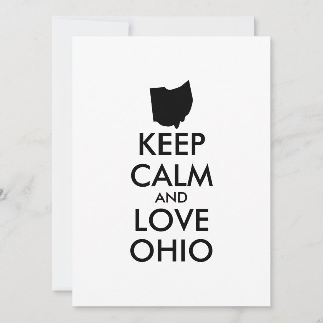 Personalizável MANTENHA A CALMA e AME OHIO (Frente)