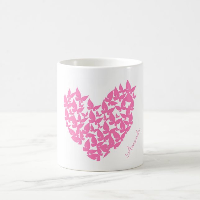 personalize a caneca conhecida do rosa do coração (Centro)
