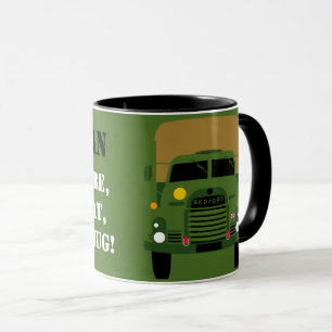 Personalize a caneca do caminhão do vintage do