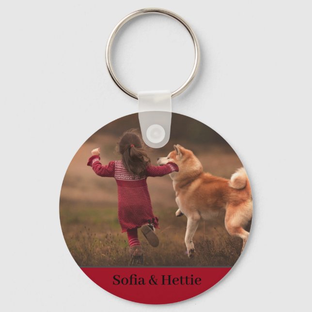 Personalize a Chaveiro - Sua Foto e Nome(s) (Frente)