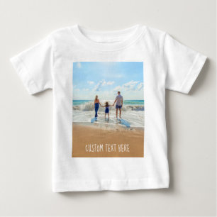 Personalize a sua camiseta do bebê fotográfico com