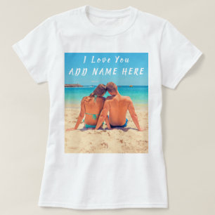Personalize a sua foto e o nome T-Shirt Text que e