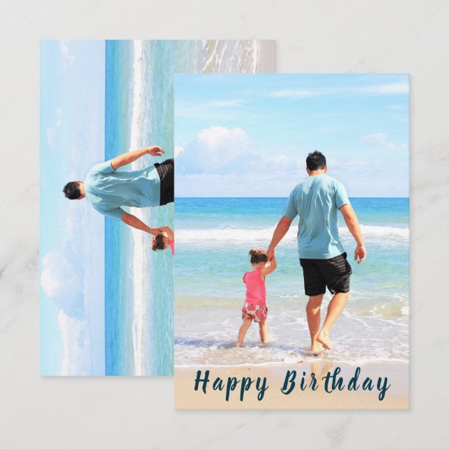 Personalize a sua placa de aniversário de fotograf (Frente/Verso)