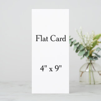 personalize Cartão Chato Quadrado 4" x 9"