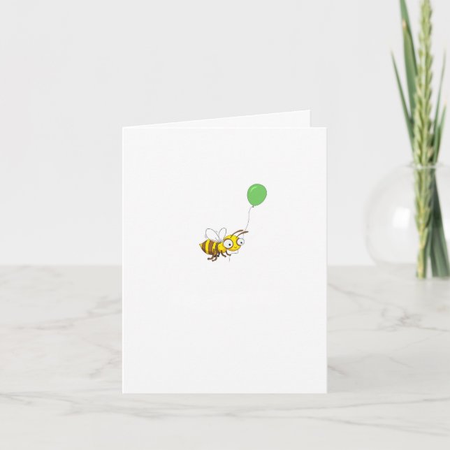 Personalize cartão de aniversário da abelha Bumble (Frente)
