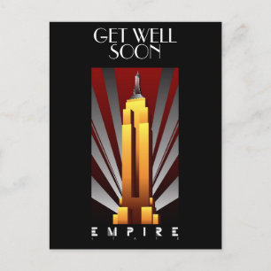 Personalize Cartão Postal Art Déco Empire State Bu