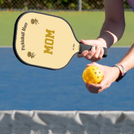 Personalize Cool Beige Elegant Pickleball Mom Gift