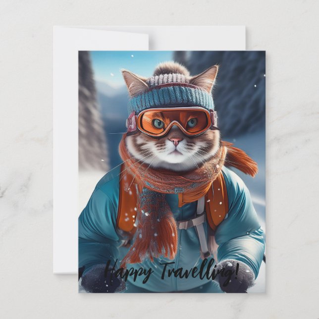 Personalize esqui de gato nas encostas nevadas (Frente)