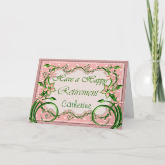 Personalize este cartão cor-de-rosa da