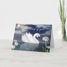 Personalize este lindo cartão de saudação Swan