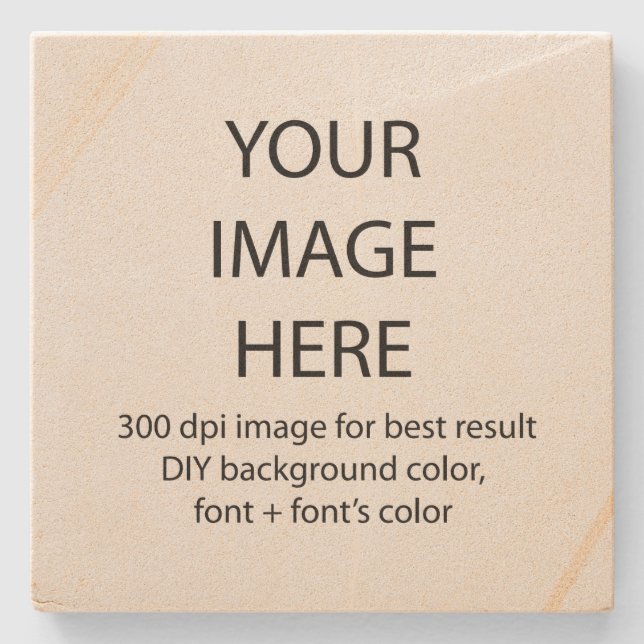 personalize este porta-copos de arenito (Frente)