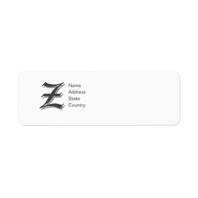 Personalize Etiqueta de Endereço de Devolução Mono (Frente)