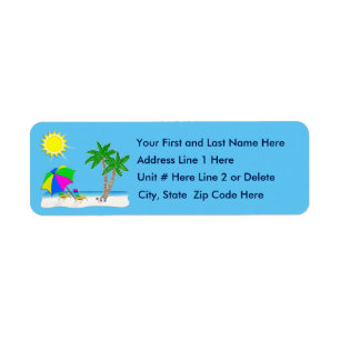 Personalize etiquetas de endereço tropicais da