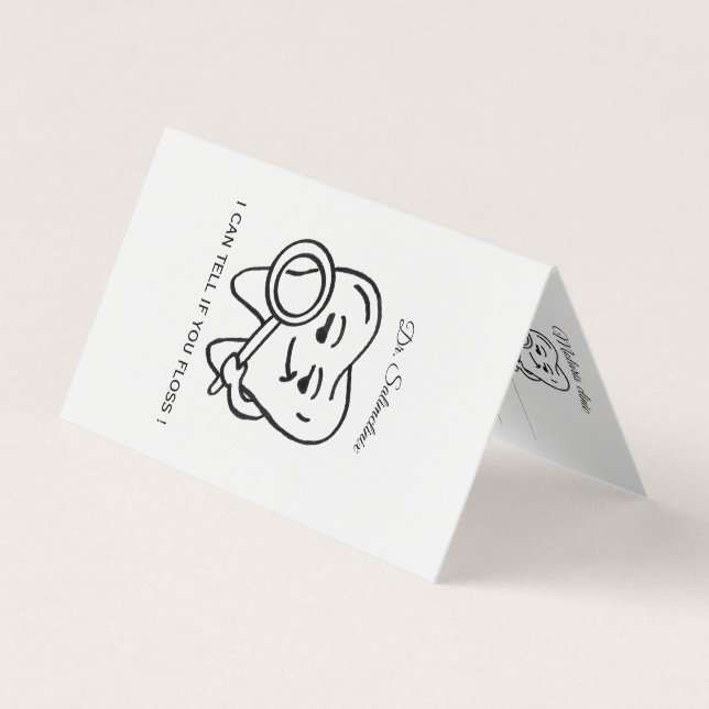 Personalize Funny Dentist Tooth business card (Frente)