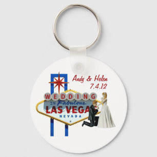 Personalize Las Vegas que Wedding o chaveiro da