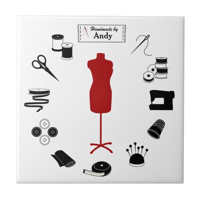 Personalize o Azulejo de etiqueta cerâmica (Frente)