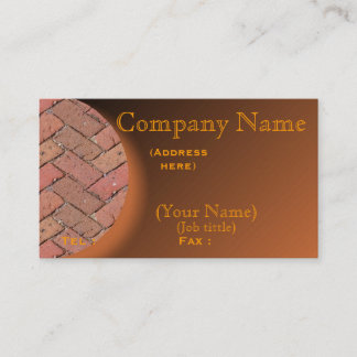 Personalize o cartão de visita do tijolo do pátio