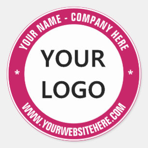 Personalize o logotipo de sua empresa e o adesivo