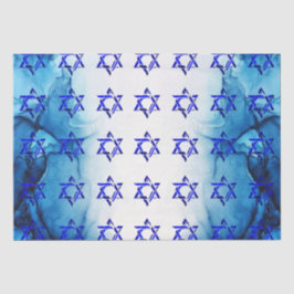 Personalize o papel tecidular HANUKKAH HEBREW STAR