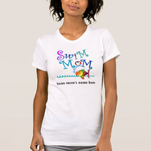 Personalize o t-shirt da mamã da natação