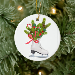 Personalize Patins de Gelo para Enfeite de Natal e