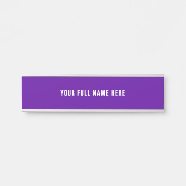 Personalize Placa de Porta com Seu Nome Exemplo Es (Frente)