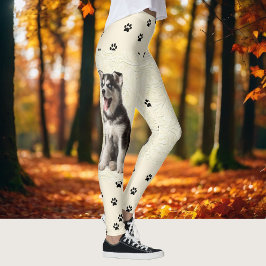 Personalize Seu Cachorro Puppy Fotografias Legging