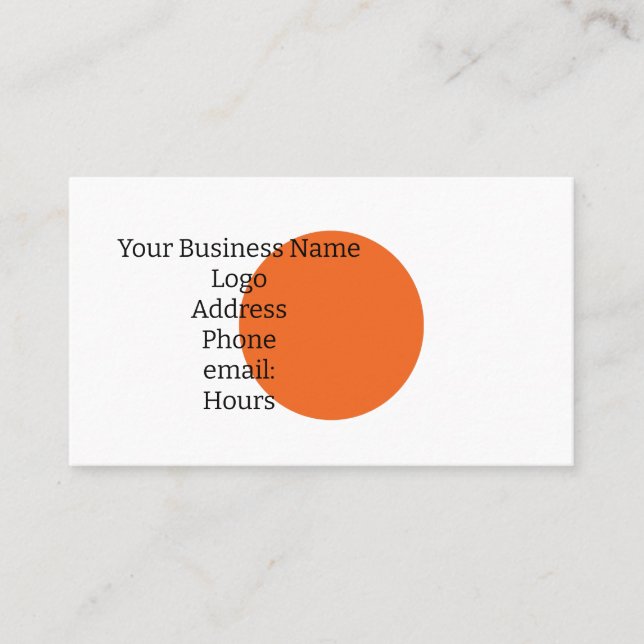 Personalize Seu Cartão de Visita Orange Orb (Frente)