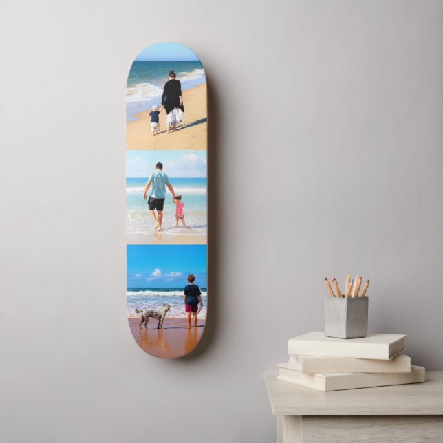 Personalize seu Gift de skate de Colagem de Fotos  (Arte de parede)