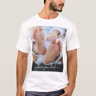 Personalize seu Pai Fotografia T-Shirt - Eu Amo Vo
