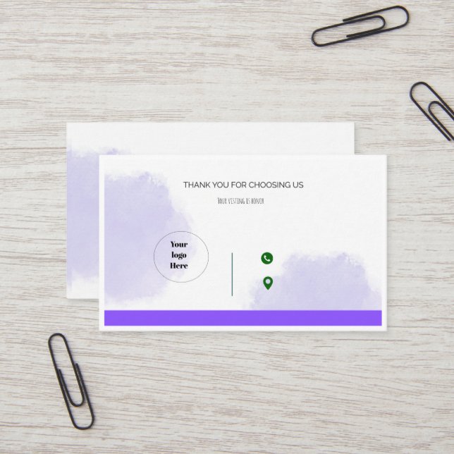 personalize seu próprio cartão de visita (Frente/Verso In Situ)