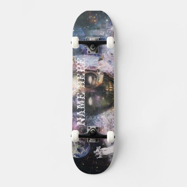 Personalize seu próprio skull Universe Skateboard (Frente)