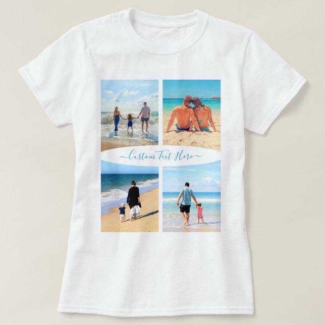 Personalize Seu Texto Personalizado De Camiseta De (Frente do Design)