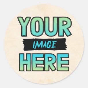 Personalize seus próprios adesivos redondos clássi