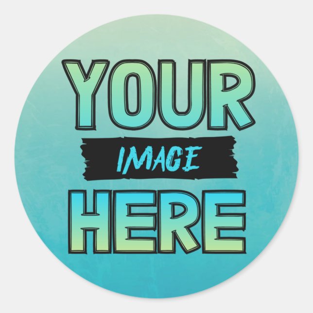 Personalize seus próprios adesivos redondos clássi (Frente)