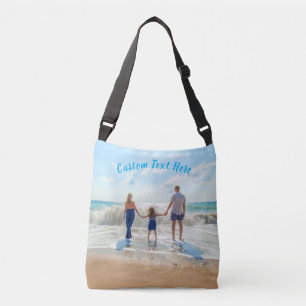 Personalize sua bolsa de corpo cruzado com texto