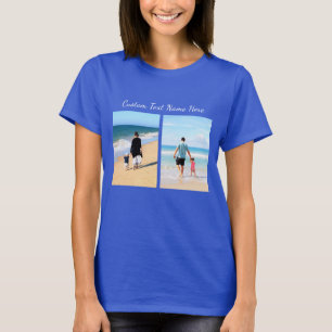 Personalize sua camisa de colagem de fotos com tex