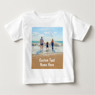 Personalize sua camiseta do bebê fotográfico com t