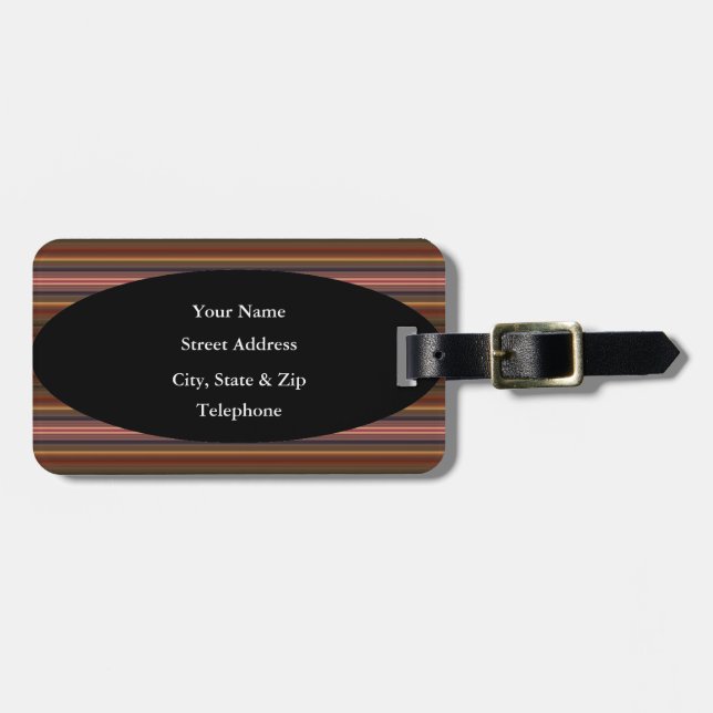 Personalize sua etiqueta de bagagem com a pulseira (Frente Horizontal)