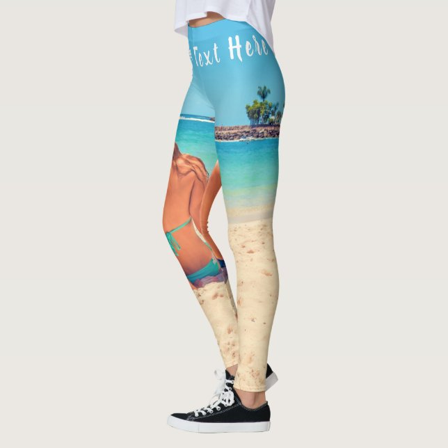Personalize suas leggings de fotos com texto perso (Esquerda)