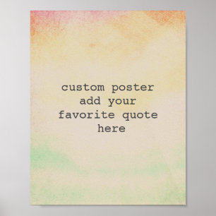 personalize um poster feito sob encomenda